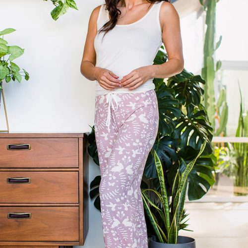 Yala Gillian Piped Bamboo Pajama Pant Secret Garden