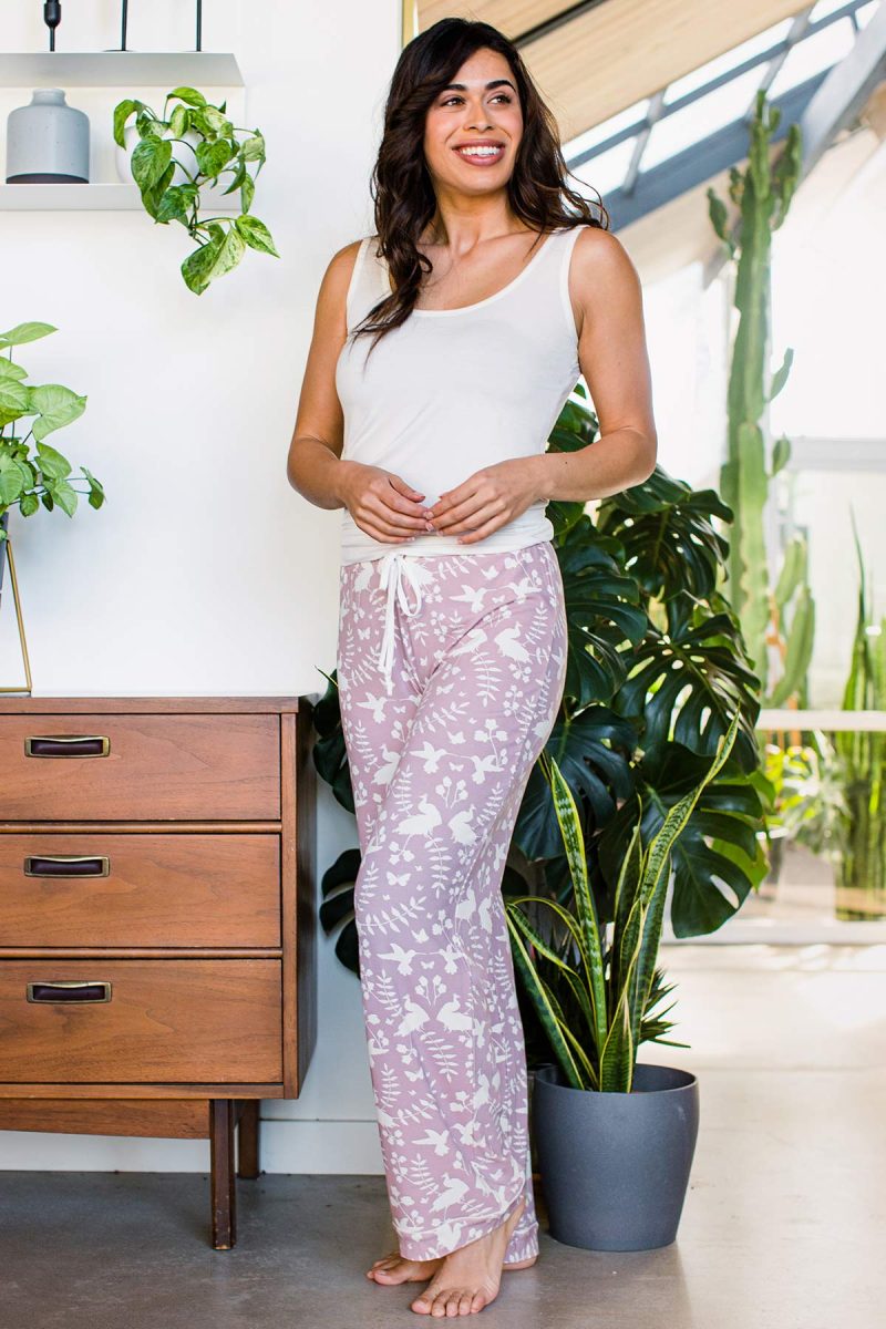 Yala Gillian Piped Bamboo Pajama Pant Secret Garden