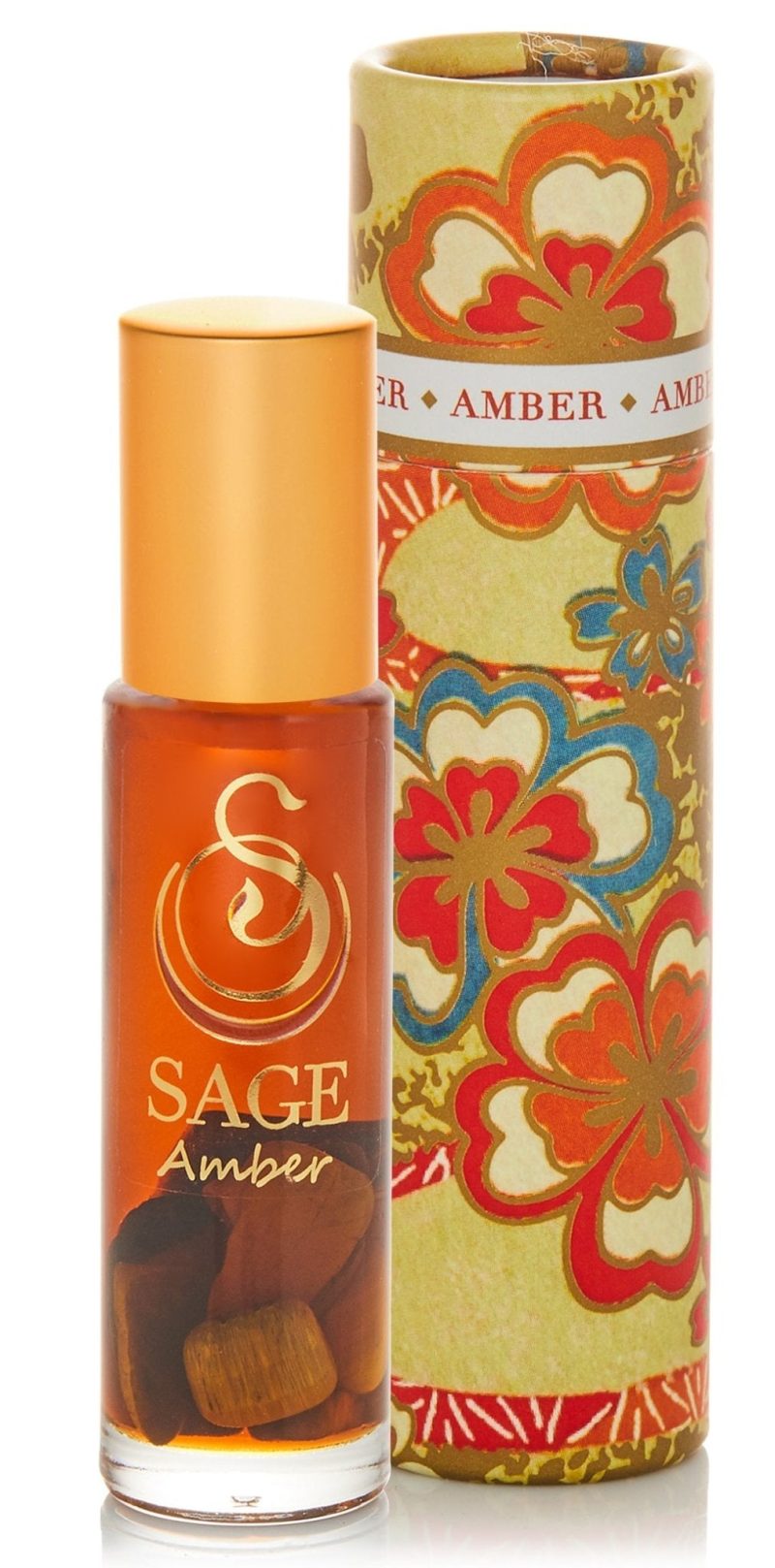 amber 14 oz gemstone perfume oil roll on by sage 630740