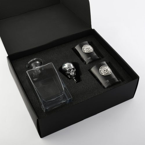 arthur court holidays skull decanter set with a set double old glasses 496x23 32956008693875