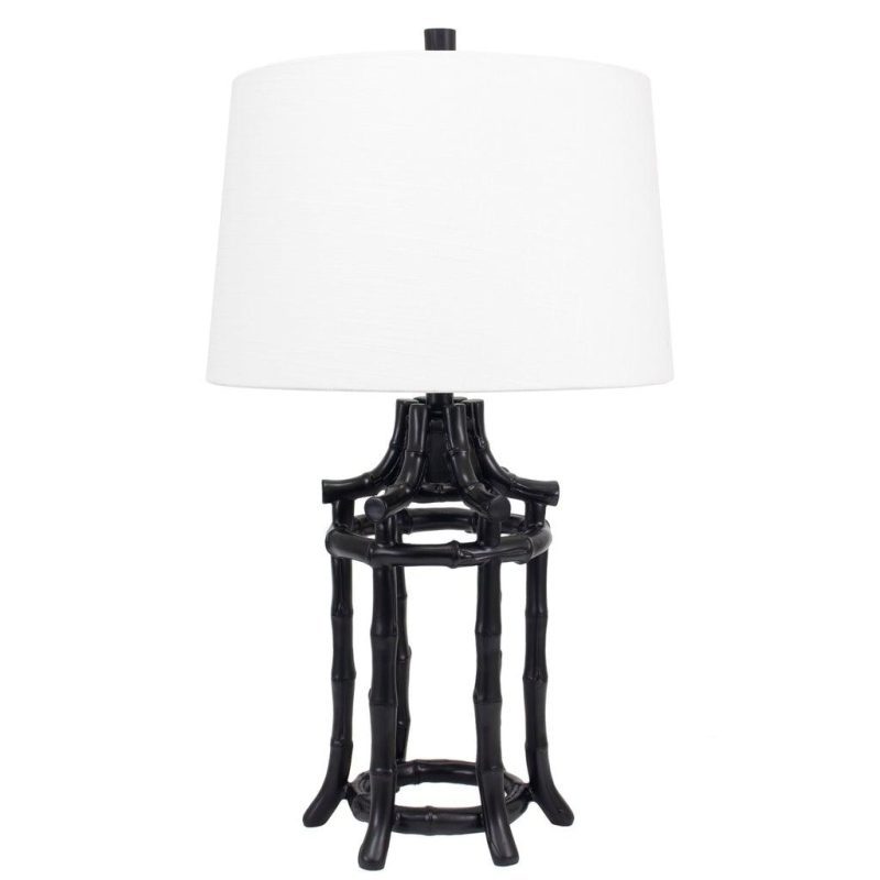 bamboo table lamp black