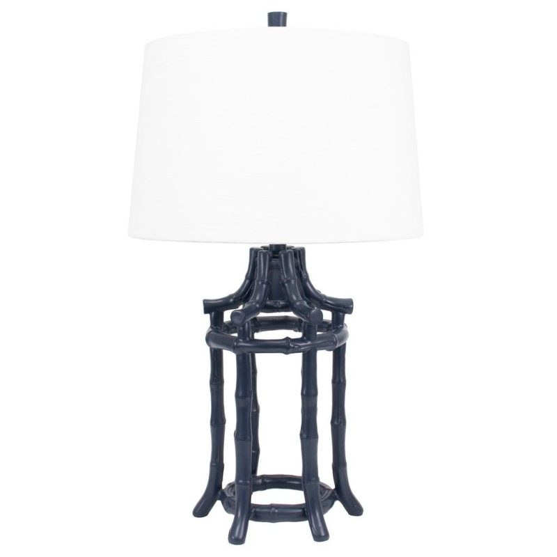 bamboo table lamp navy