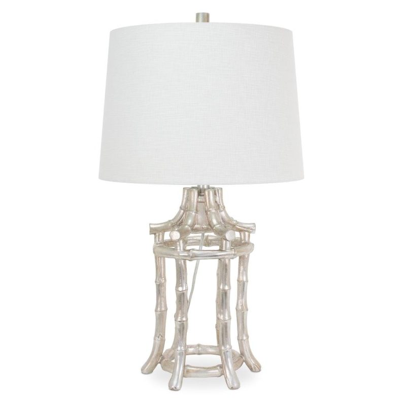 bamboo table lamp silver