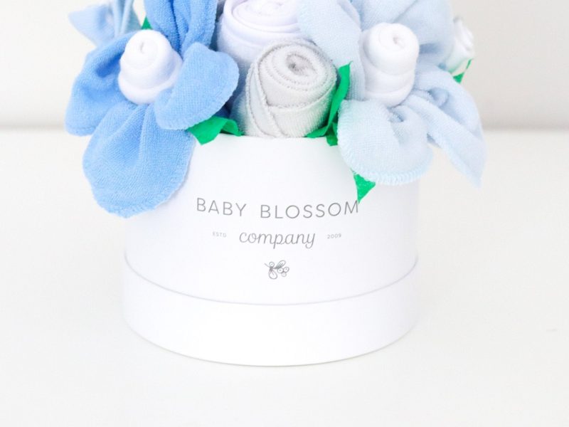 blue hatbox bouquet petite 567285