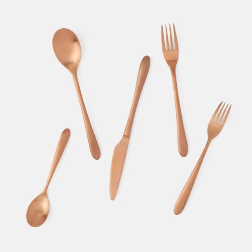 blue pheasant alba rose gold flatware 3