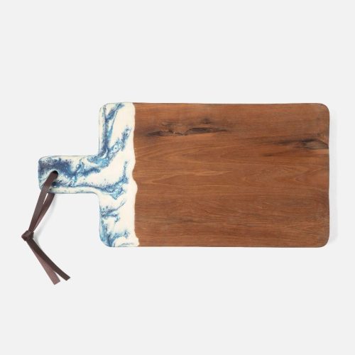 Blue Pheasant Austin Blue Swirled Serving Board - Lavender Fields