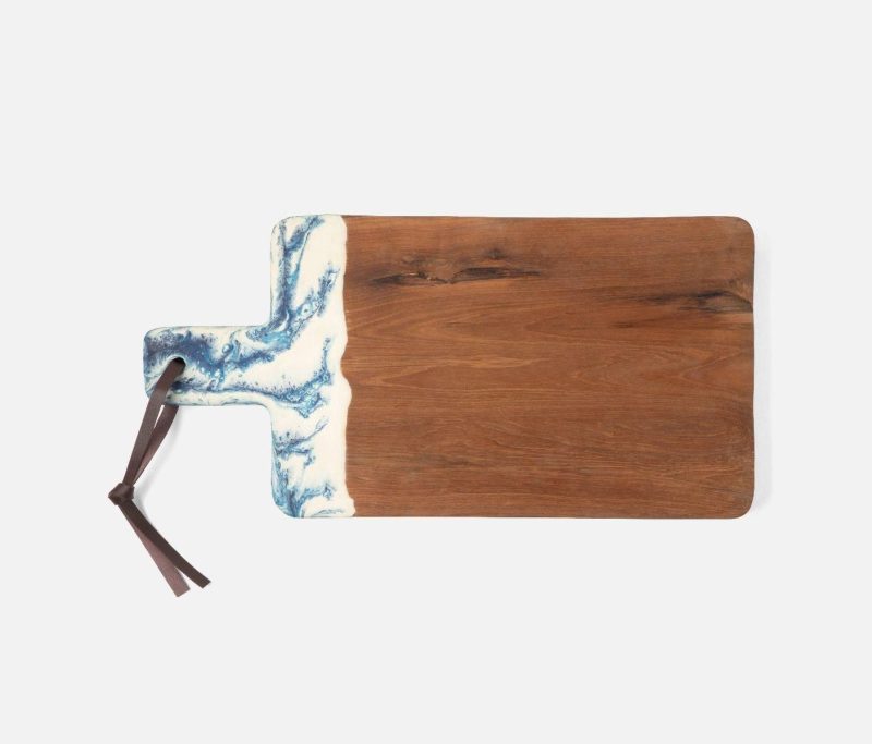 Blue Pheasant Austin Blue Swirled Serving Board - Lavender Fields