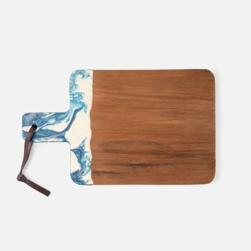 Blue Pheasant Austin Blue Swirled Serving Board - Lavender Fields