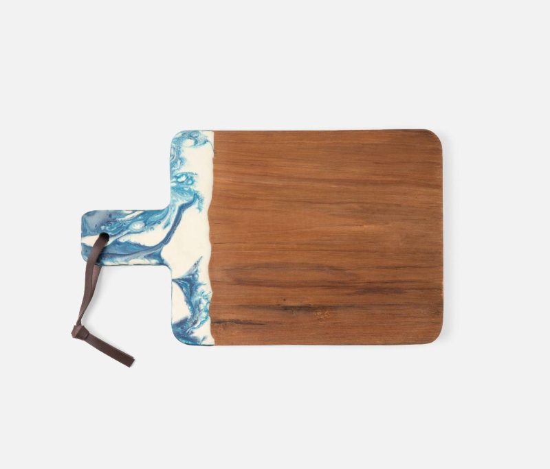 Blue Pheasant Austin Blue Swirled Serving Board - Lavender Fields