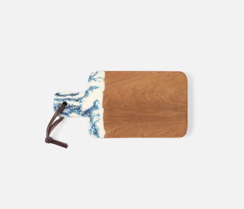 Blue Pheasant Austin Blue Swirled Serving Board - Lavender Fields