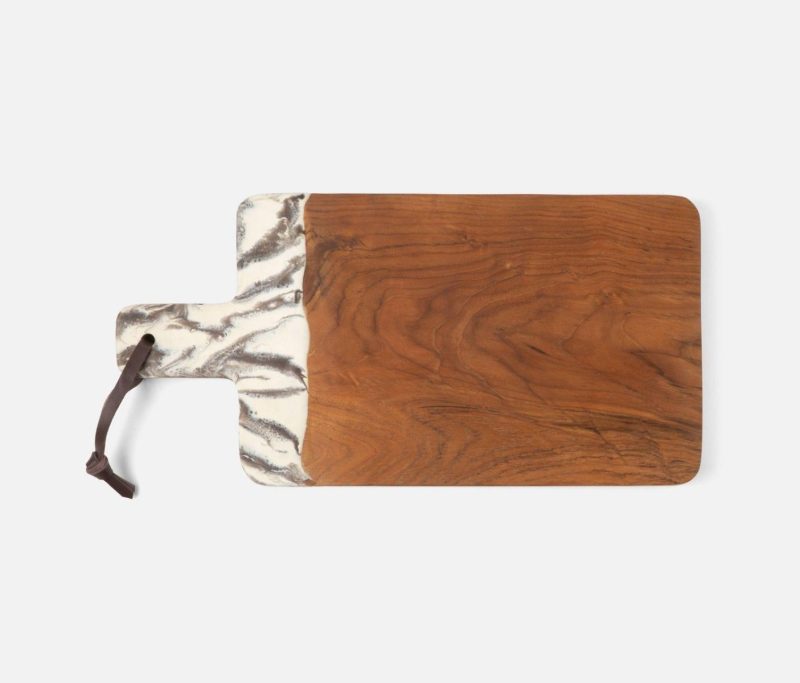 Blue Pheasant Austin Brown Swirled Serving Board - Lavender Fields