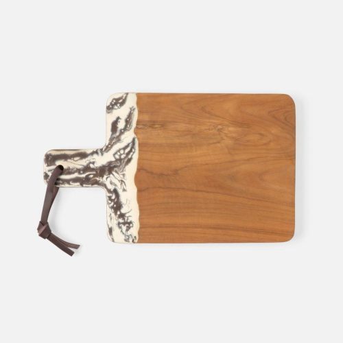 Blue Pheasant Austin Brown Swirled Serving Board - Lavender Fields