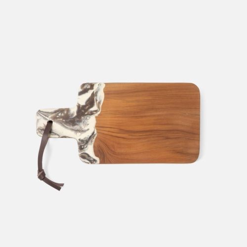 Blue Pheasant Austin Brown Swirled Serving Board - Lavender Fields