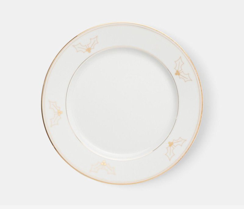 Blue Pheasant Hannah Gold Trim with Holly Decor Dinnerware - Lavender Fields