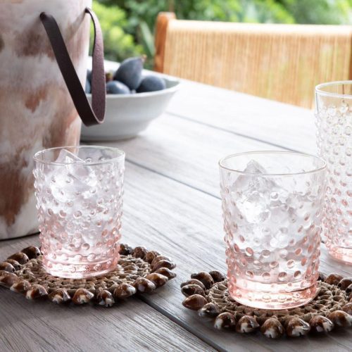 blue pheasant sofia soft pink glassware 1