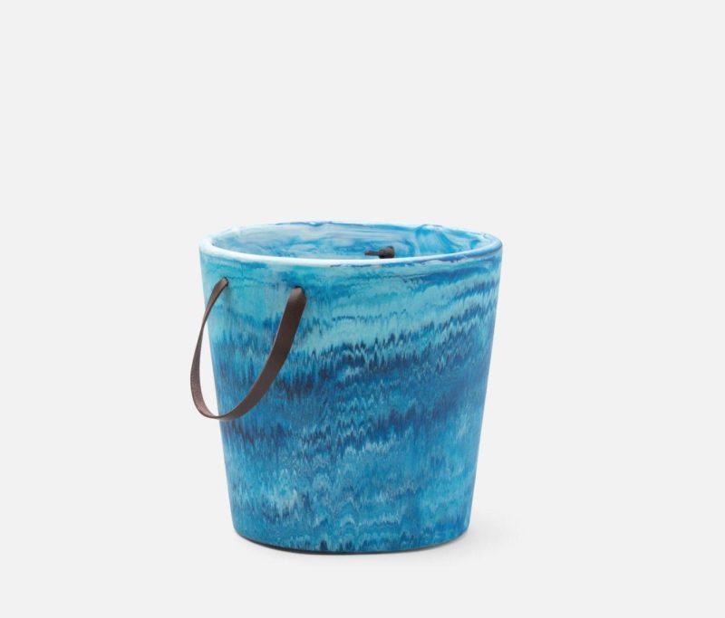 blue pheasant wesley blue swirled ice bucket 1