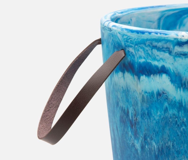 blue pheasant wesley blue swirled ice bucket 2