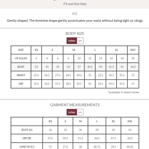 boatneckdresssizechart