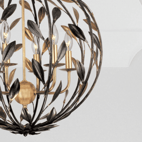 broche 6 light sphere chandelier 3