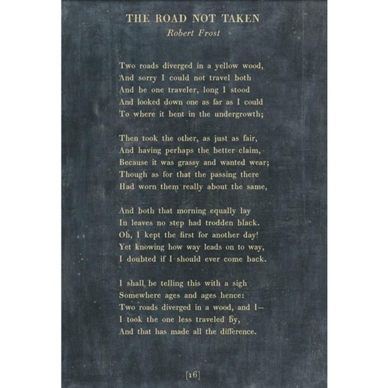 Sugarboo Designs The Road Not Taken Poetry Collection Sign (Gallery Wrap)