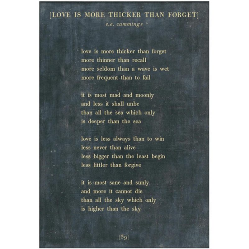 Sugarboo Designs Love is More Thicker - Poetry Collection Sign (Gallery Wrap)