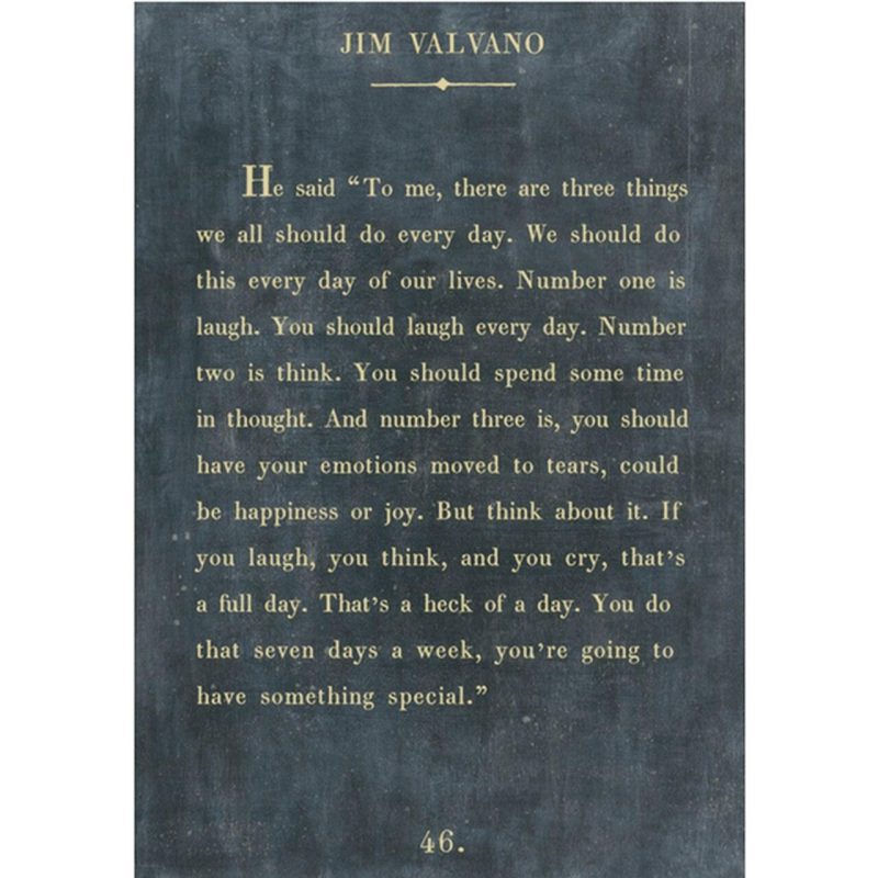 Sugarboo Designs Jim Valvano Book Collection Sign (Gallery Wrap)