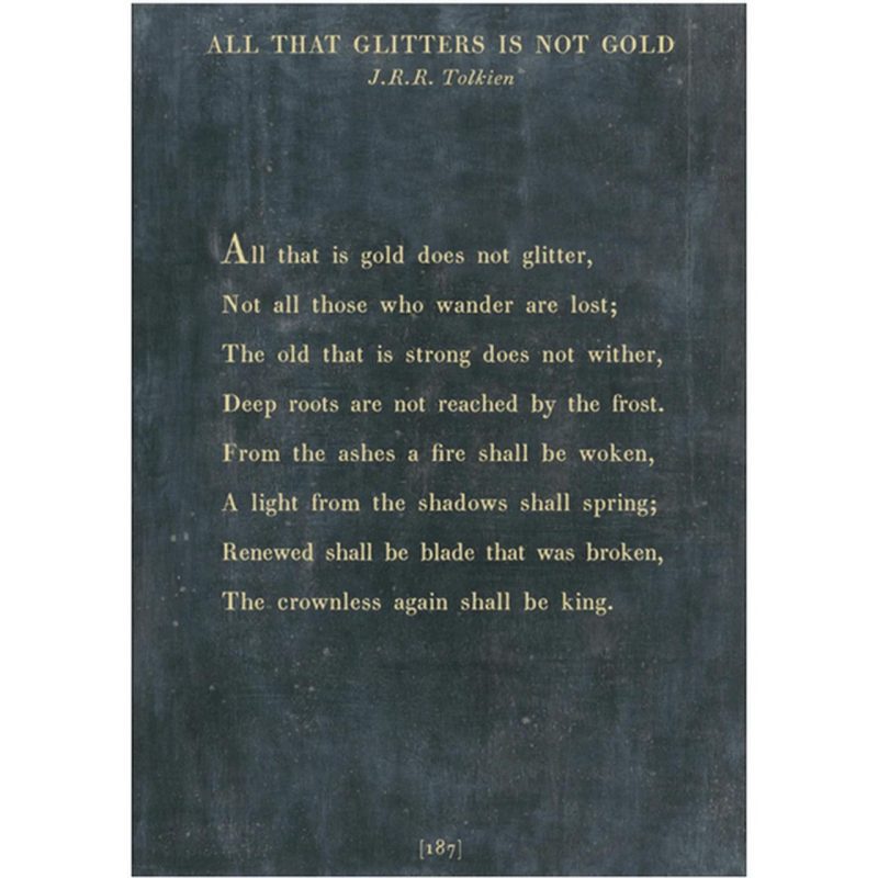 Sugarboo Designs All That Glitters Poetry Collection Sign (Gallery Wrap)