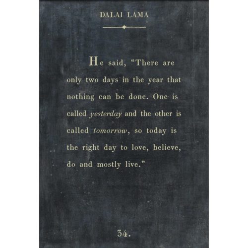 Sugarboo Designs Dalai Lama Book Collection Sign (Gallery Wrap)