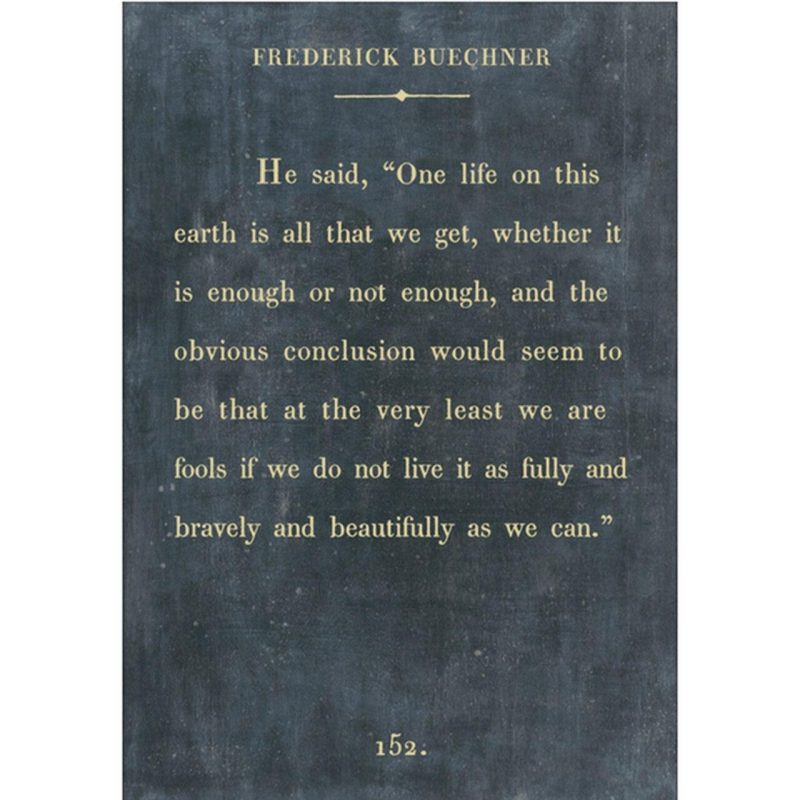 Sugarboo Designs Frederick Buechner Book Collection Sign (Gallery Wrap)