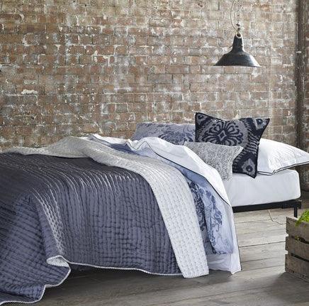 Designers Guild Chenevard Chalk & Graphite Silk Quilt