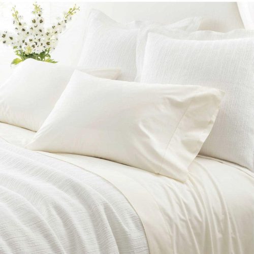 Pine Cone Hill Classic Hemstitch Ivory Sheet Set