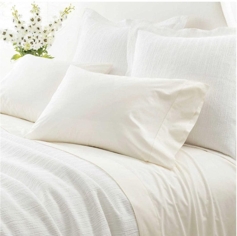 Pine Cone Hill Classic Hemstitch Ivory Sheet Set