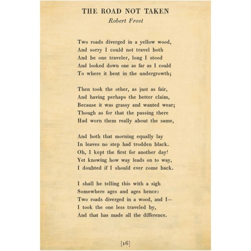 Sugarboo Designs The Road Not Taken Poetry Collection Sign (Gallery Wrap)