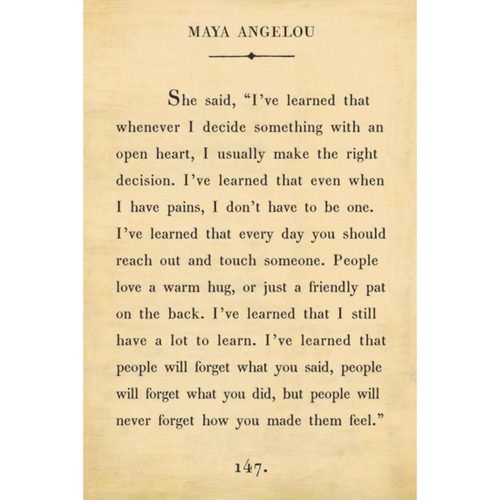 Sugarboo Designs Maya Angelou Book Collection Sign (Gallery Wrap)