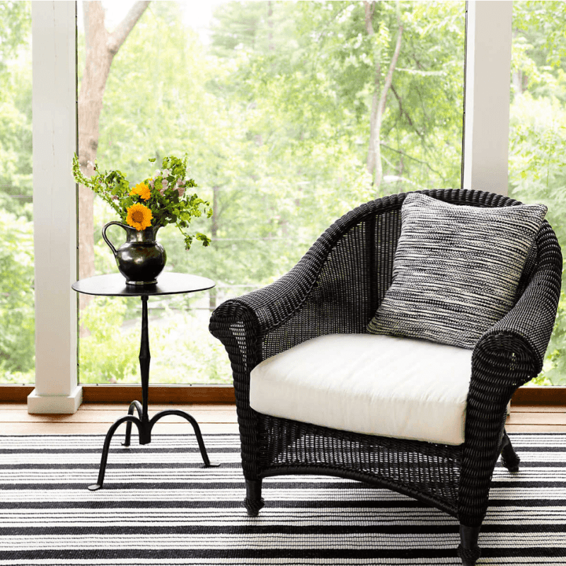 Dash & Albert Birmingham Black Stripe Indoor/Outdoor Rug