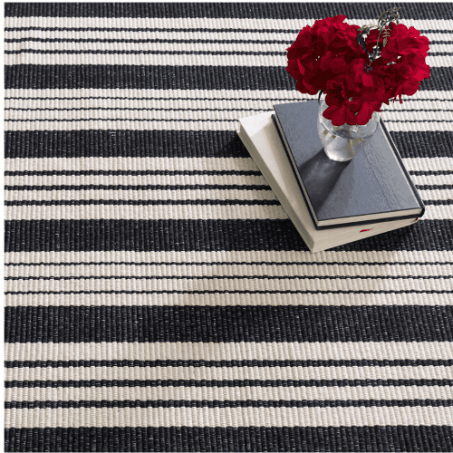 Dash & Albert Birmingham Black Woven Cotton Rug