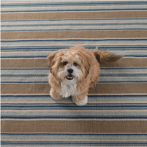 Dash & Albert Blue Heron Stripe Indoor/Outdoor Rug