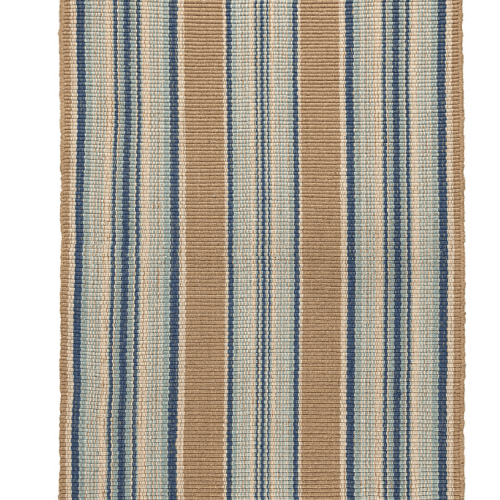 Dash & Albert Blue Heron Stripe Indoor/Outdoor Rug