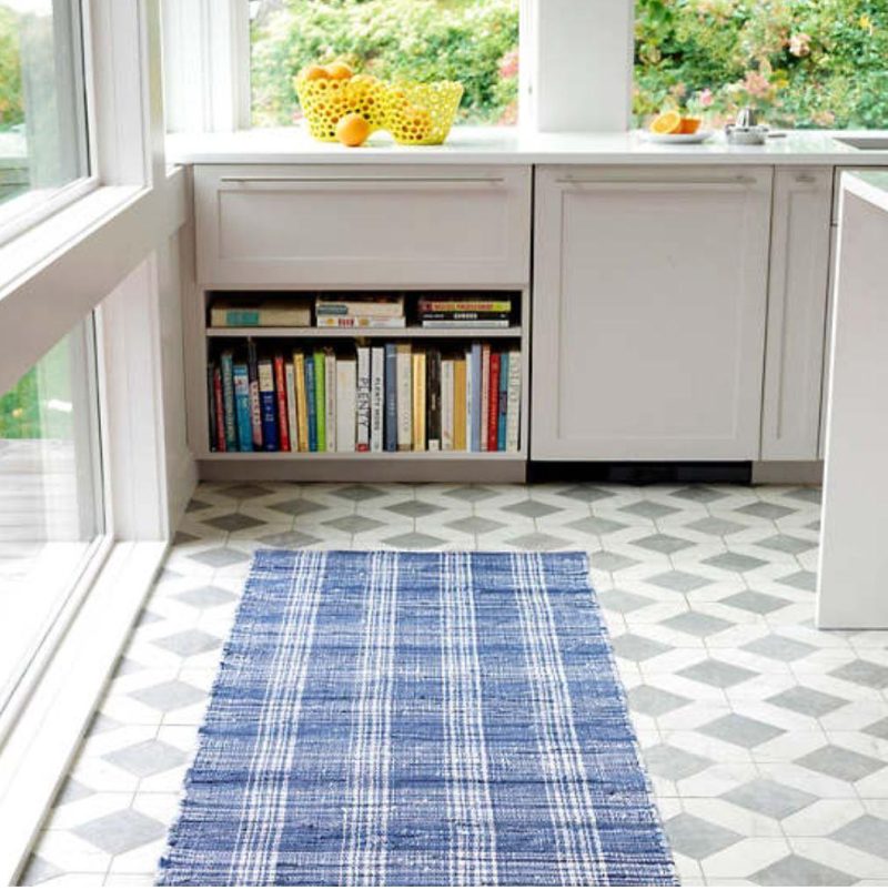 dash and albert denim plaid woven cotton rug 3