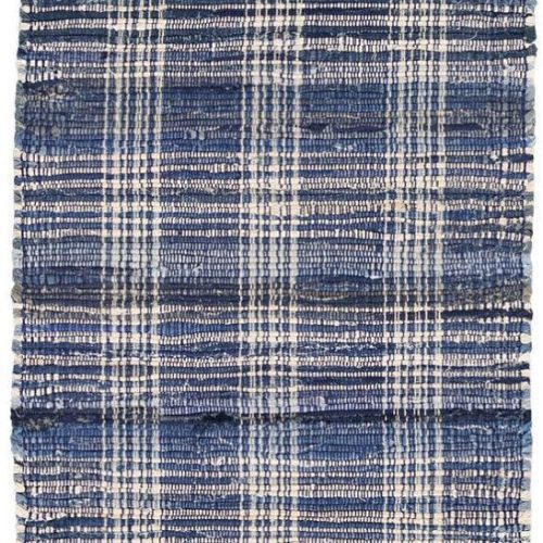 dash and albert denim plaid woven cotton rug 4