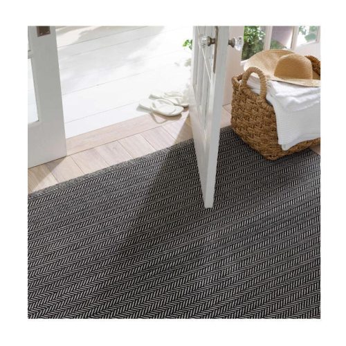 dash and albert herringbone blackivory indooroutdoor rug 2