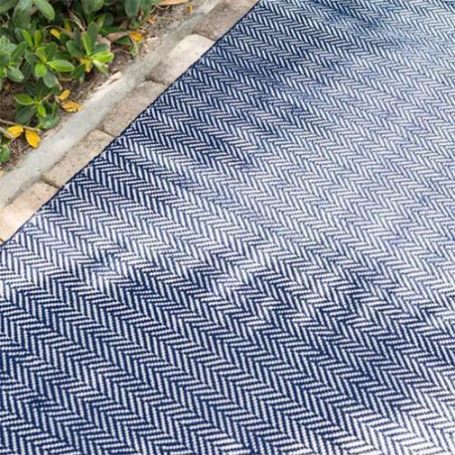 Dash & Albert Herringbone Indigo Indoor/Outdoor Rug