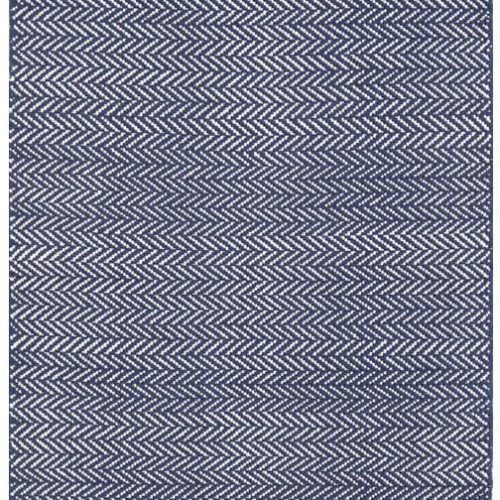 dash and albert herringbone indigo woven cotton rug 2