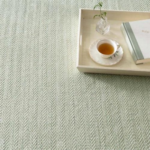 Dash & Albert Herringbone Ocean Woven Cotton Rug