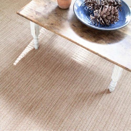 dash and albert herringbone stone woven cotton rug 4