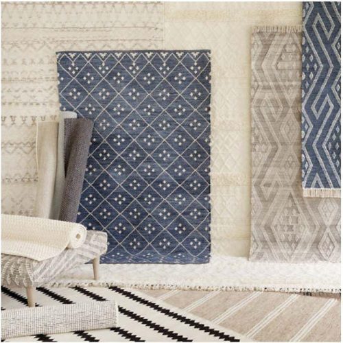 dash and albert honeycomb indigogrey woven wool rug 1