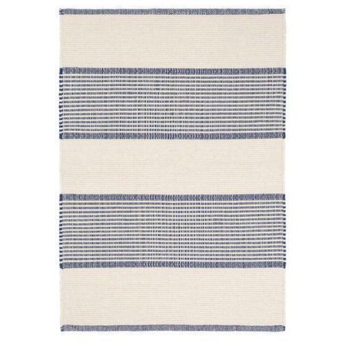 dash and albert la mirada navy woven cotton rug 2