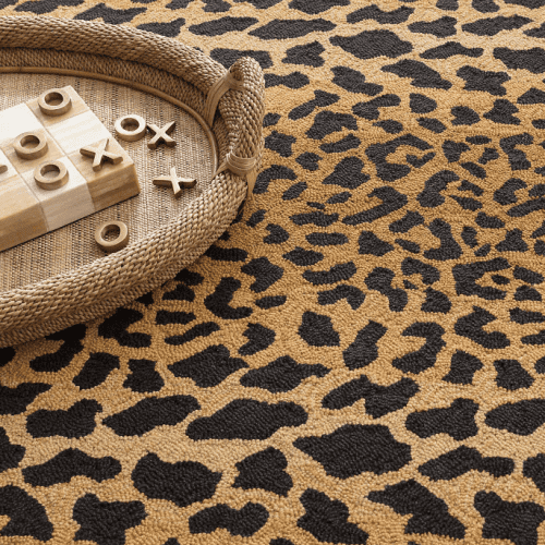 Dash & Albert Leopard Wool Micro Hooked Rug