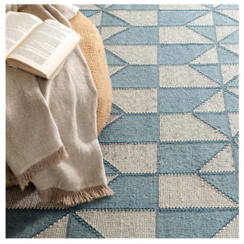 Dash & Albert Ojai Blue Loom Knotted Cotton Rug - Lavender Fields