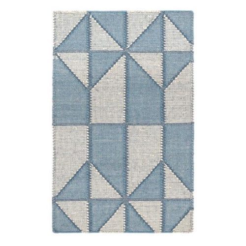 dash and albert ojai blue loom knotted cotton rug 2